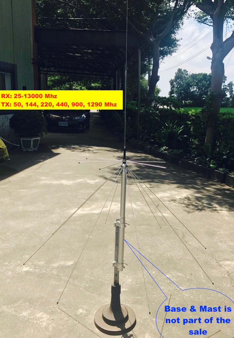 Harvest D2000N 25-1300mhz Discone Wide Band Base antenna - N